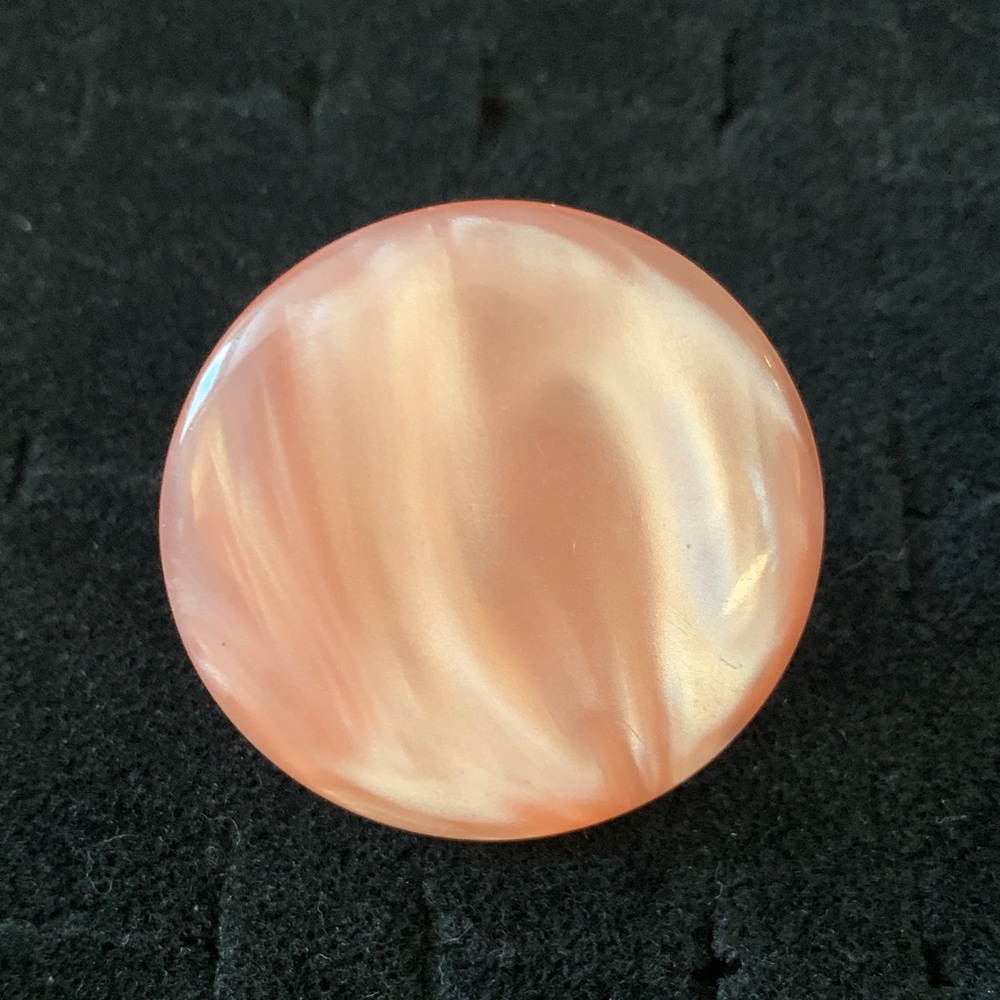 Pink Swirl Button Ring